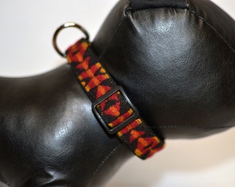 Dog Collar Special Tribal Medium handmade colorful Native American Wool adjustable 1" Collar dog lover gift camping hiking Filbert Fashions