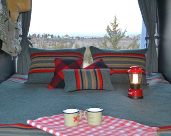 Standard Bed Pillow Sham (ONE) HEATHER GREEN Pendleton Yakima Camp Blanket glamping camping teardrop airstream travel trailer decor 2 avail