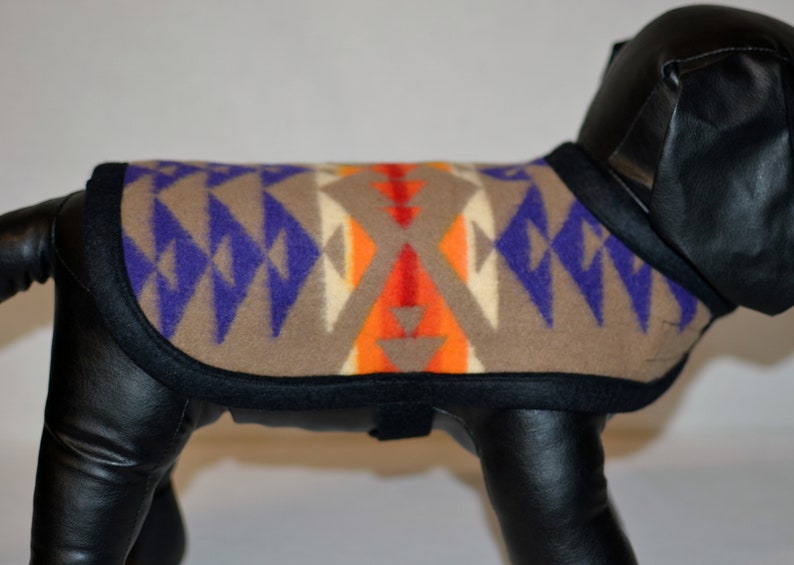 Xs Dog Coat REVERSIBLE Handmade Purple Khaki Arrapaho Trail Etsy