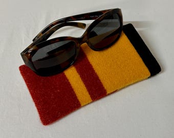SALE 50% off - National Park Souvenir Gift retro Yellowstone National Park Wool blanket Sunglass Case Readers Case Glasses camping hiking