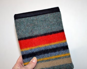 rugged Kindle Paperwhite Sleeve Yakima Camp Blanket Wool Heather GREEN Signature paperwhite hiking camping traveling sleeve Filbert Fashions