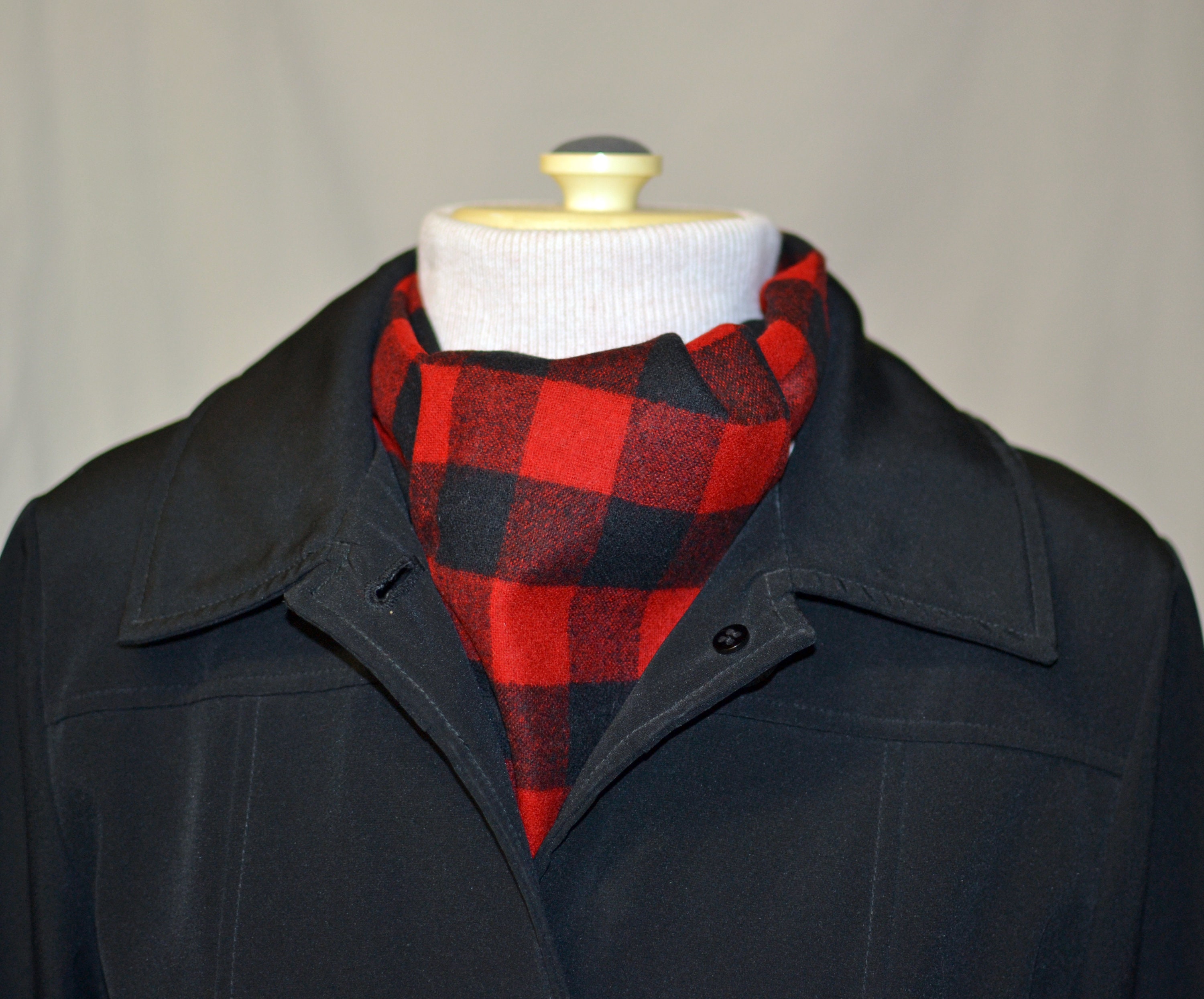 Pendleton® Scarf red and black Buffalo Plaid Check wool scarf | Etsy