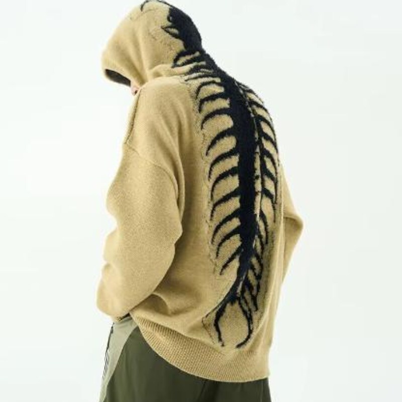 Skelton Scratch Knit Pullover