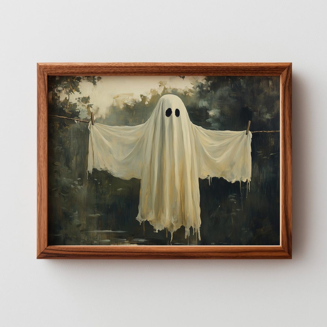 Vintage Ghost Halloween Costume Printable - Spooky Autumn Decor, Rustic ...