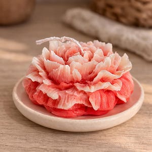 Peony Flower Candle |Realistic Peony Candle | Soy/Bees Wax Floral Candle | Gift for Her | Spring Decor | Home Decor | Romantic atmosphere