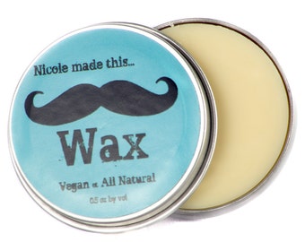 Mustache Wax - All Natural, Vegan, and Paraben-Free!  Blended Fresh to Order… just for you!