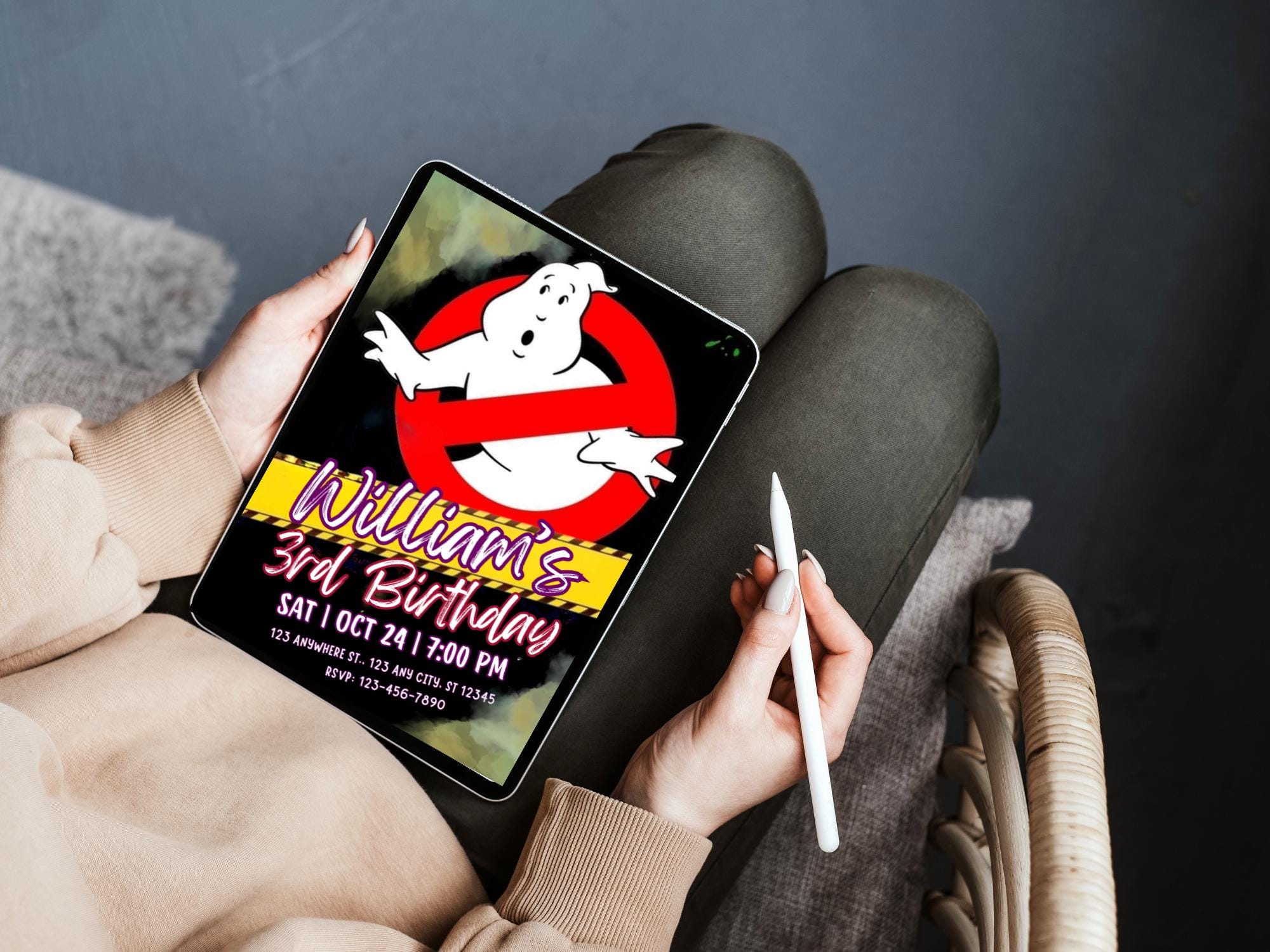 Editable Ghostbusters Birthday Invitation | Printable Ghostbusters ...