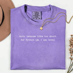 Java vs Python T-Shirt | Programming Language Humor Tee | Funny Coder Shirt image 15