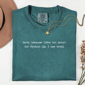 Java vs Python T-Shirt | Programming Language Humor Tee | Funny Coder Shirt image 3