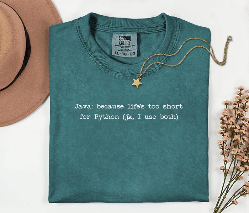 Java vs Python T-Shirt | Programming Language Humor Tee | Funny Coder Shirt image 3