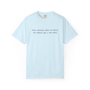 Camiseta Java vs Python | Camiseta com humor sobre linguagens de programação | Camiseta engraçada para programadores imagem 8