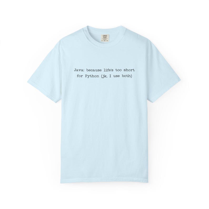 Camiseta Java vs Python | Camiseta com humor sobre linguagens de programação | Camiseta engraçada para programadores imagem 8