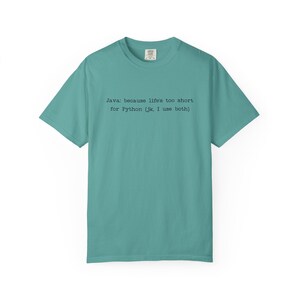 Camiseta Java vs Python | Camiseta com humor sobre linguagens de programação | Camiseta engraçada para programadores imagem 7