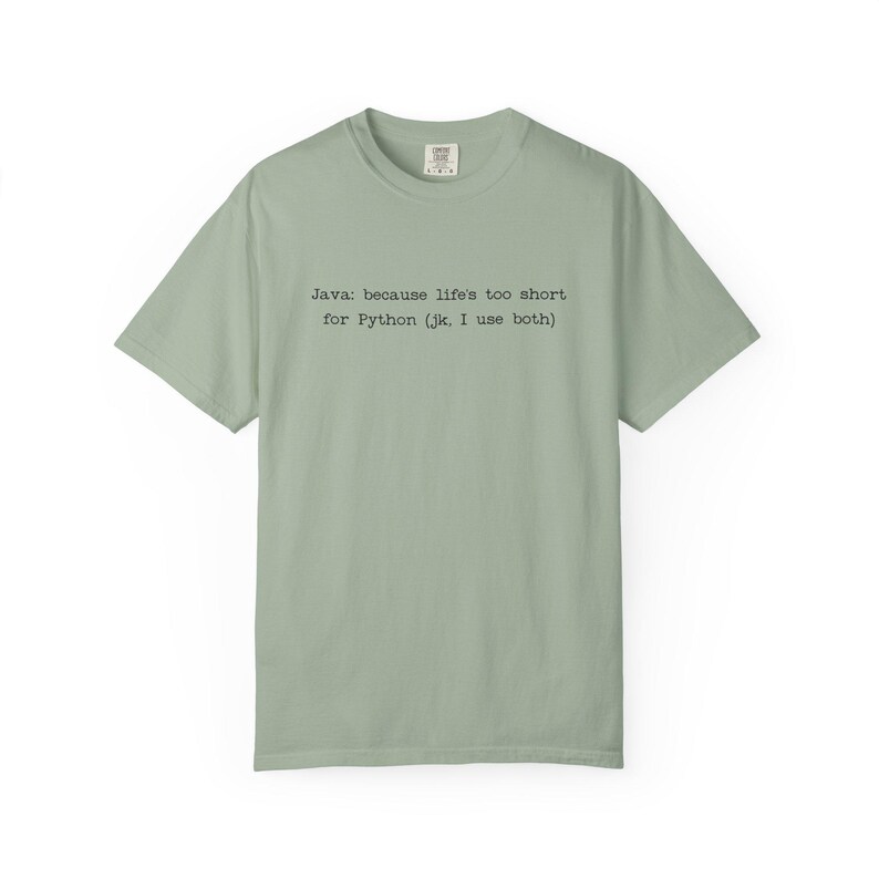 Camiseta Java vs Python | Camiseta com humor sobre linguagens de programação | Camiseta engraçada para programadores imagem 5