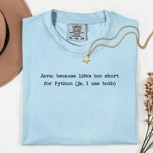Java vs Python T-Shirt | Programming Language Humor Tee | Funny Coder Shirt image 13