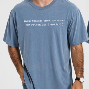 Java vs Python T-Shirt | Programming Language Humor Tee | Funny Coder Shirt image 7