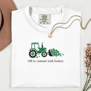 St Patricks Day-skjorta, bekväma färger-skjorta, roliga bönder som begår irländska dårskap-t-shirt, lycko-shamrock-t-shirt, Saint Patricks fest