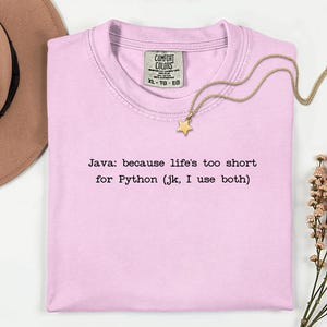 Java vs Python T-Shirt | Programming Language Humor Tee | Funny Coder Shirt image 11