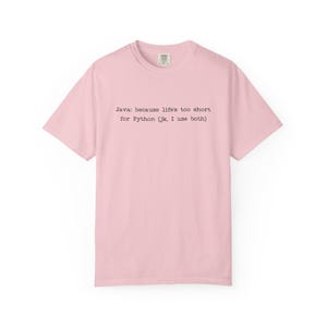 Camiseta Java vs Python | Camiseta com humor sobre linguagens de programação | Camiseta engraçada para programadores imagem 13
