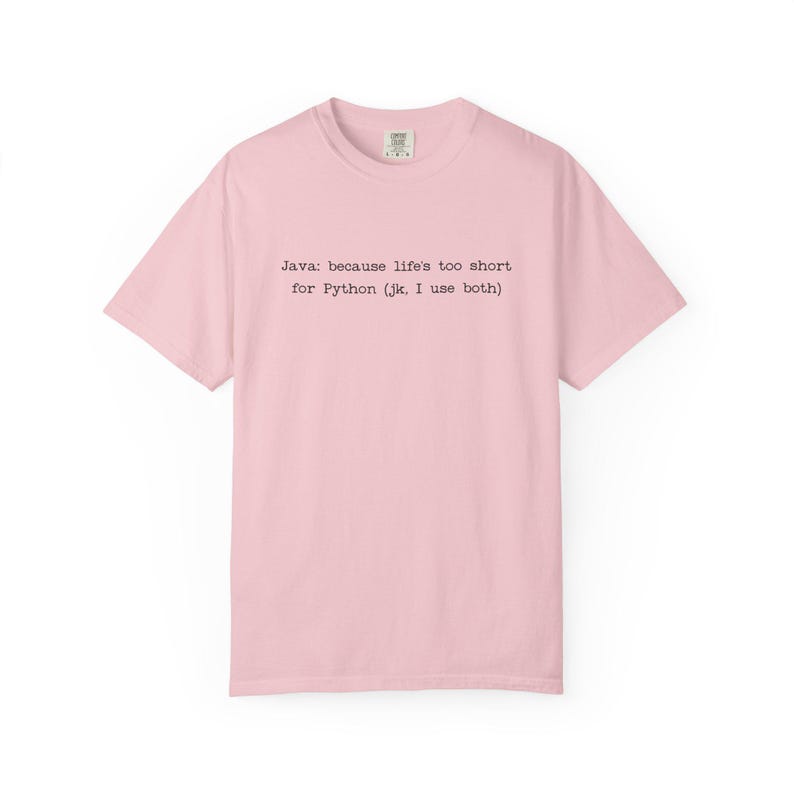 Camiseta Java vs Python | Camiseta com humor sobre linguagens de programação | Camiseta engraçada para programadores imagem 13