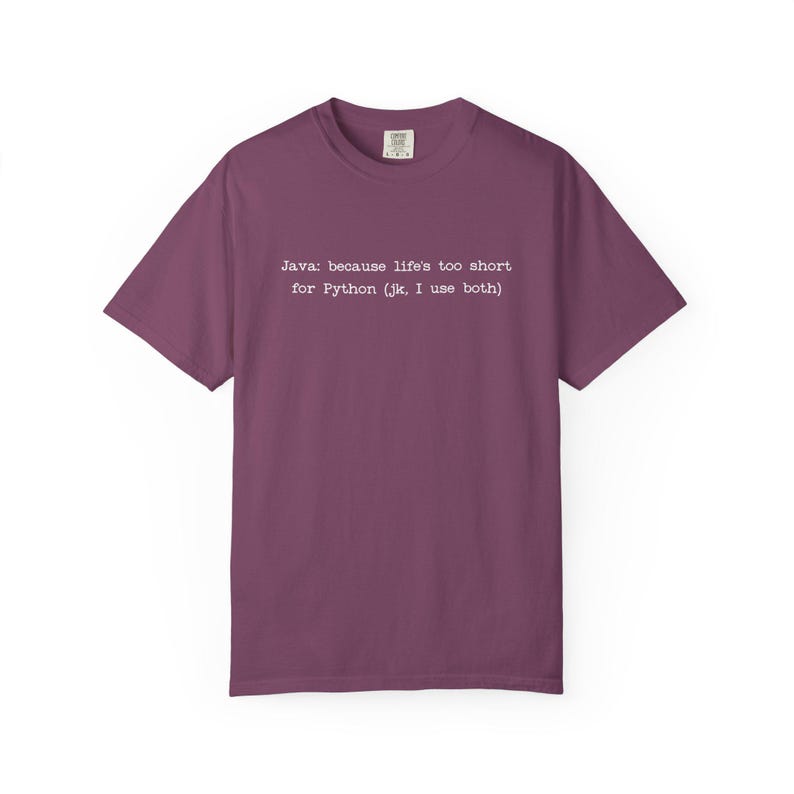 Camiseta Java vs Python | Camiseta com humor sobre linguagens de programação | Camiseta engraçada para programadores imagem 14