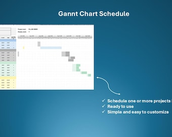 Projekt Gantt Chart (Excel) | Vorlage für den Stundenplan und die Zeitleiste