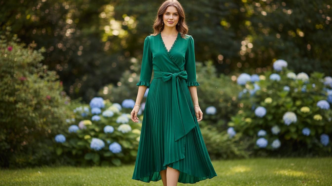 Vintage Wrap Dress Sewing Pattern PDF | Easy Puff Sleeve Dress Pattern ...