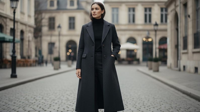 Long Coat Sewing Pattern PDF – Women’s Overcoat Pattern – Winter Coat ...