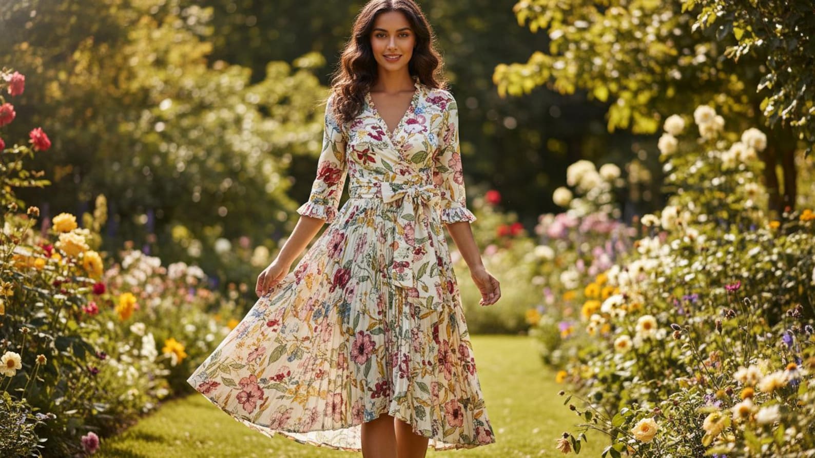 Vintage Wrap Dress Sewing Pattern PDF | Easy Puff Sleeve Dress Pattern ...