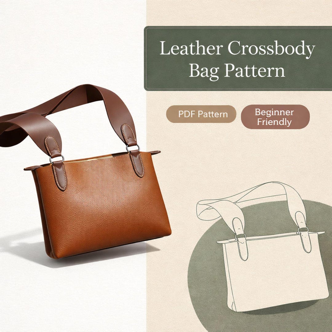 Leather Crossbody Bag Sewing Pattern | Beginner Friendly PDF Pattern ...