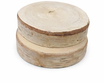 Handmade Birch Wood Coaster, Rustic Wedding Table Decor