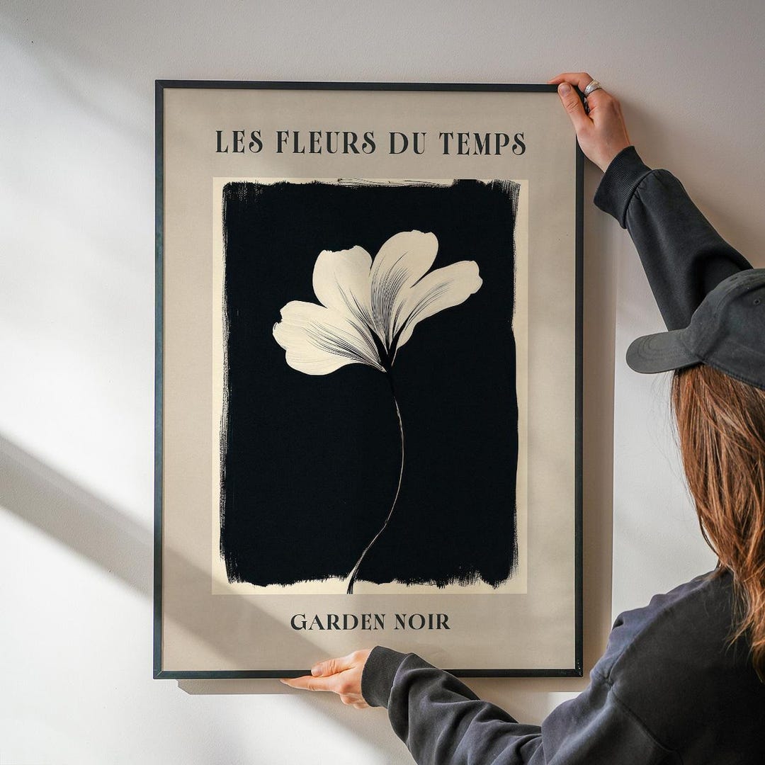 White Garden Bloom Print – Vintage Botanical Wall Art - Etsy