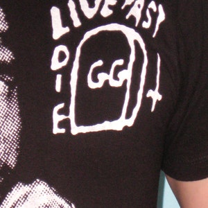 G.G. Allin Original Scumbag T-Shirt sizes S-M-L-XL image 4