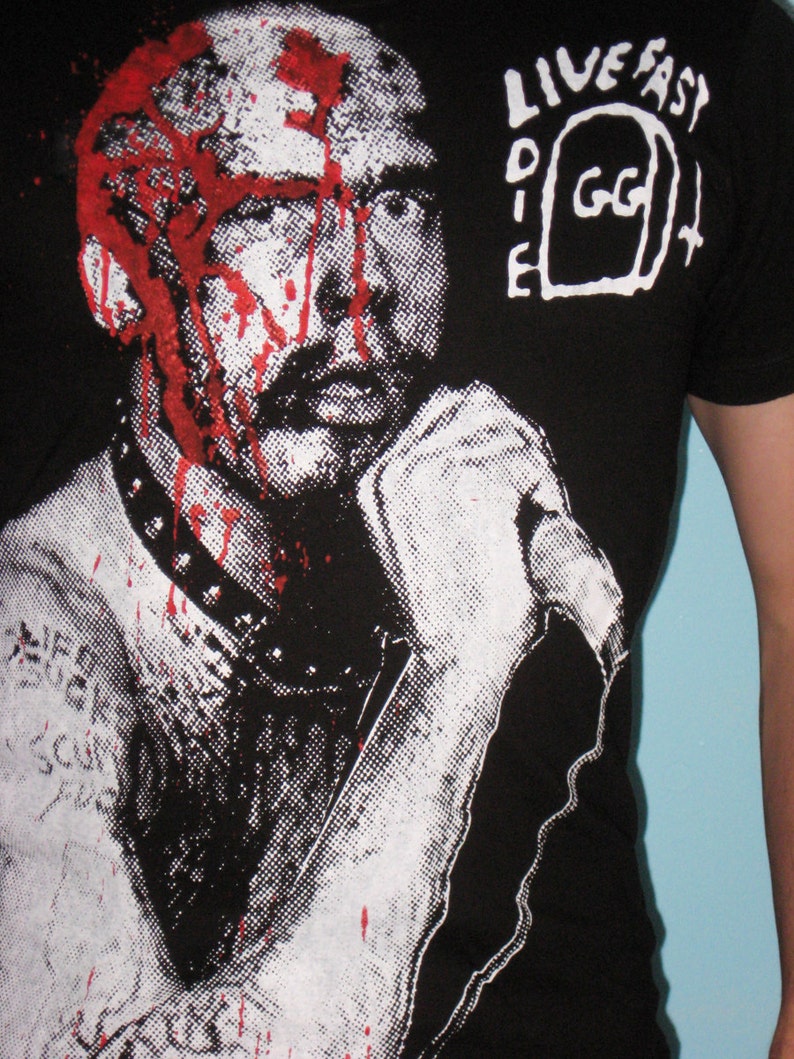 G.G. Allin Original Scumbag T-Shirt sizes S-M-L-XL image 2