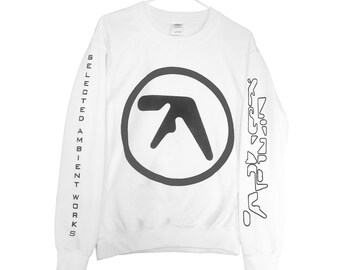Aphex Twin Sweatshirt (white) sizes S-M-L-XL