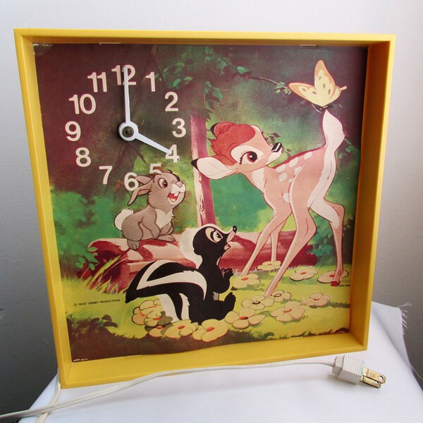 Disney's Bambi vintage electric wall clock