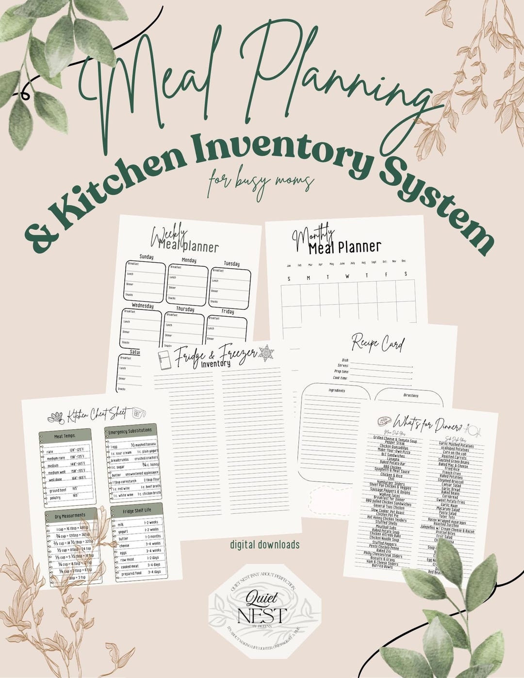 All-in-one Meal Planning & Kitchen Inventory System - Etsy
