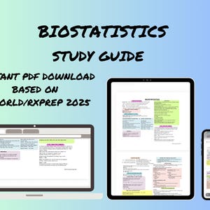 Biostatistics Study Guide: 2025-26 NAPLEX Pharmacy Rx Prep (PDF Download)