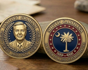 Lindsey Graham Memorial Coin, South Carolina Senator Commemorative Coin, 1955–2026 Political Tribute Keepsake, Collector Gift