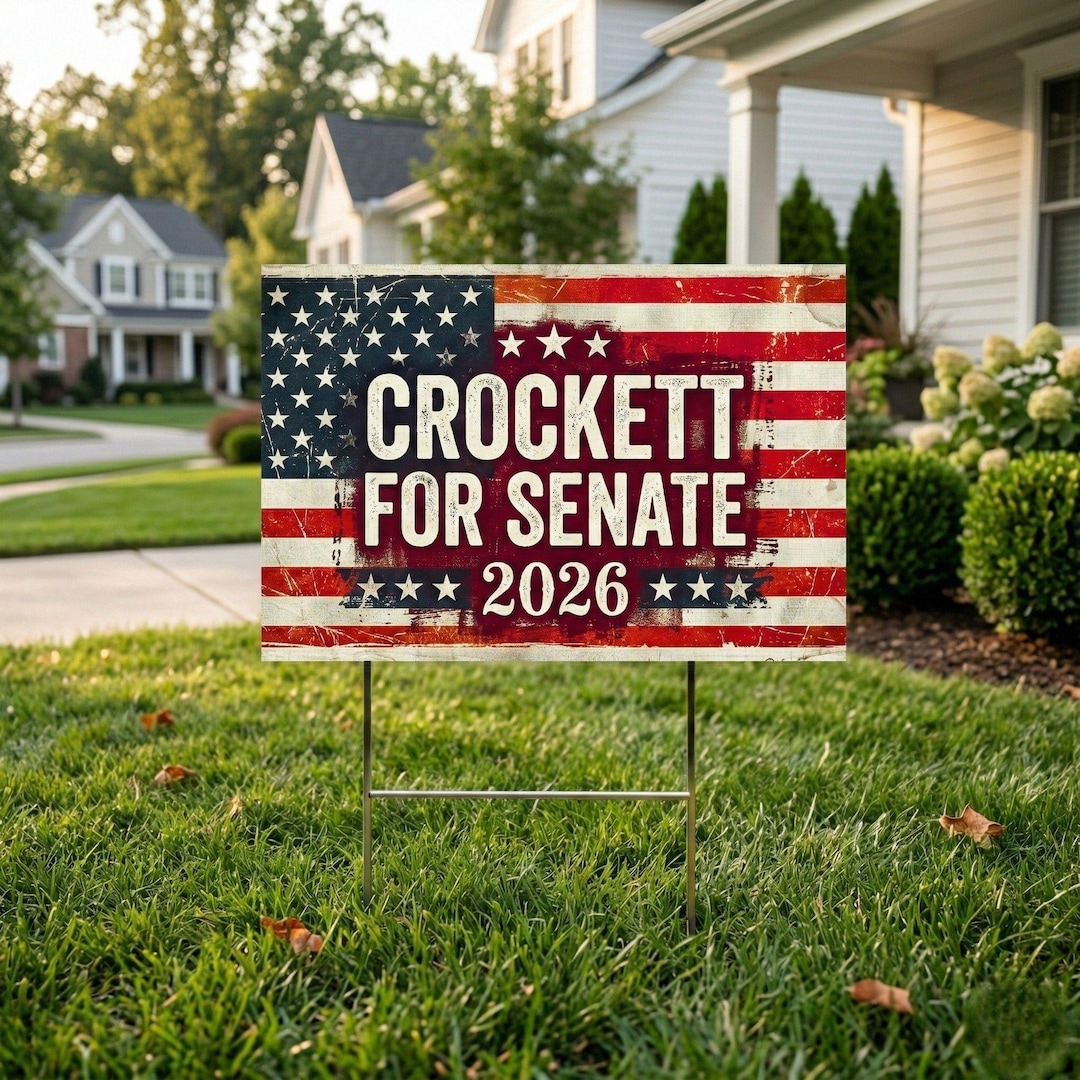 Senator Welcomesign Crockett for Senate 2026 Yard Sign – Jasmine Crockett Campaign Sign ...