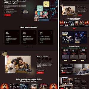 Tema WordPress moderno para IPTV, ideal para serviços de streaming | Compatível com WooCommerce | Design responsivo | Fácil configuração