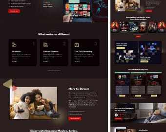 Tema moderno de WordPress para IPTV para servicio de streaming / Compatible con WooCommerce / Diseño adaptable / Fácil configuración