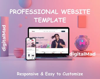 Modello di sito web WordPress moderno e personalizzato / Tema aziendale responsivo (Elementor)