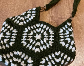 Handgemachte gehäkelte Handtasche | Boho Häkeltasche für Damen