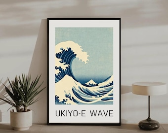 Ukiyo-e Wave Print | Japanese Ocean Art, Mount Fuji