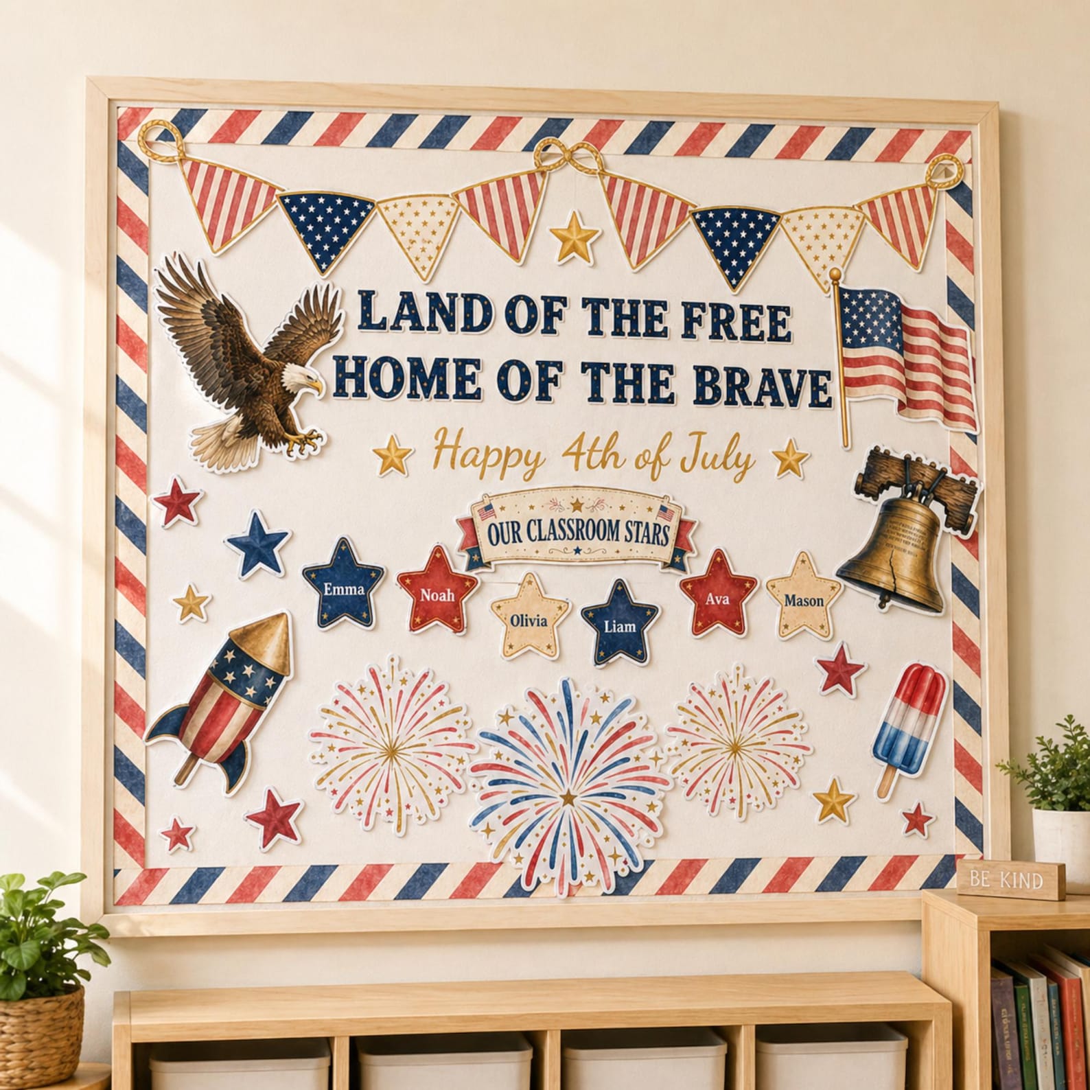 4th of July Bulletin Board Kit | Patriotic Classroom Decor ...