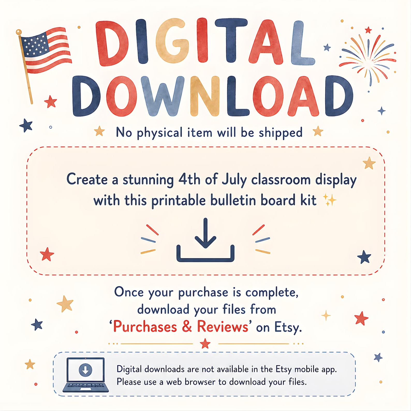 4th of July Bulletin Board Kit | Patriotic Classroom Decor ...