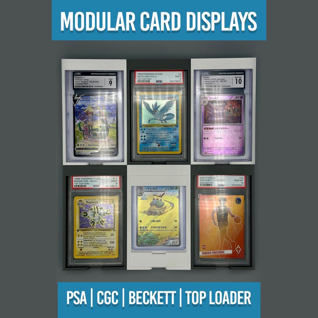 Modular Trading Card Wall Display | Graded & Toploaders - Etsy UK