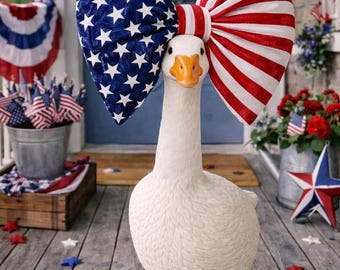 Bandera patriótica para césped, arco de ganso para porche/ 4 de julio, arco de ganso para porche/ 4 de julio, ganso