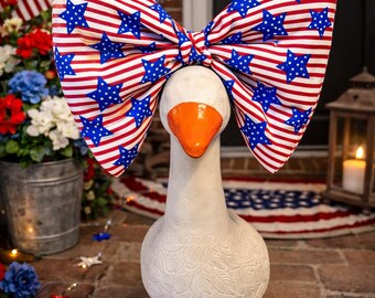 Bandera patriótica para césped, arco de ganso para porche/ 4 de julio, arco de ganso para porche/ 4 de julio, ganso